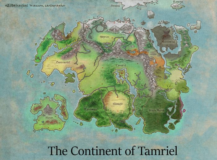 tamriel_fullmap2 Beyond Skyrim Dev Diary muestra el enorme continente de Tamriel 2