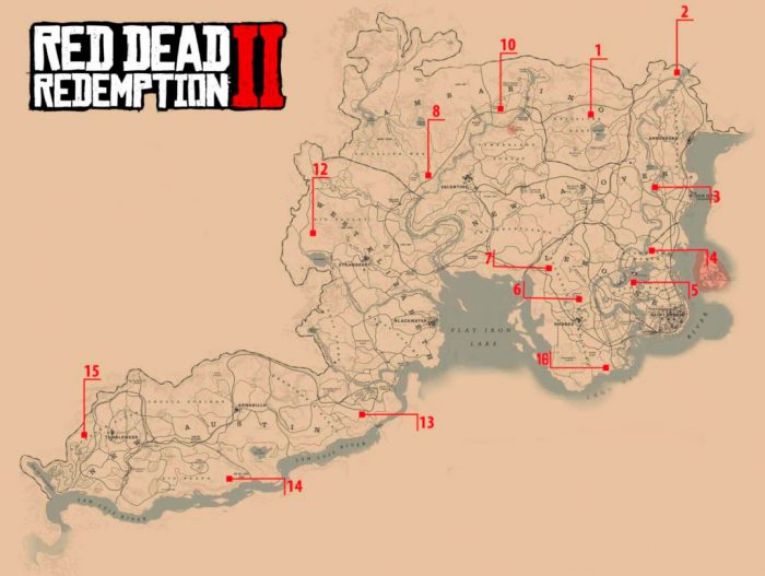 Red Dead Redemption 2 - Donde encontrar todos los Animales Legendarios