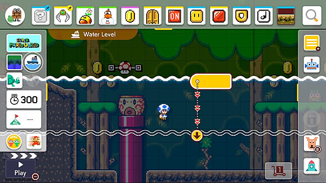mario-maker-water-c5aa8 Super Mario Maker 2 - Cómo hacer que el agua o lava suba y baje 1